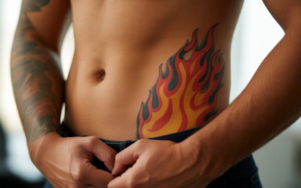 Significado tatuagem de fogo na virilha: simbolismo e interpretações comuns