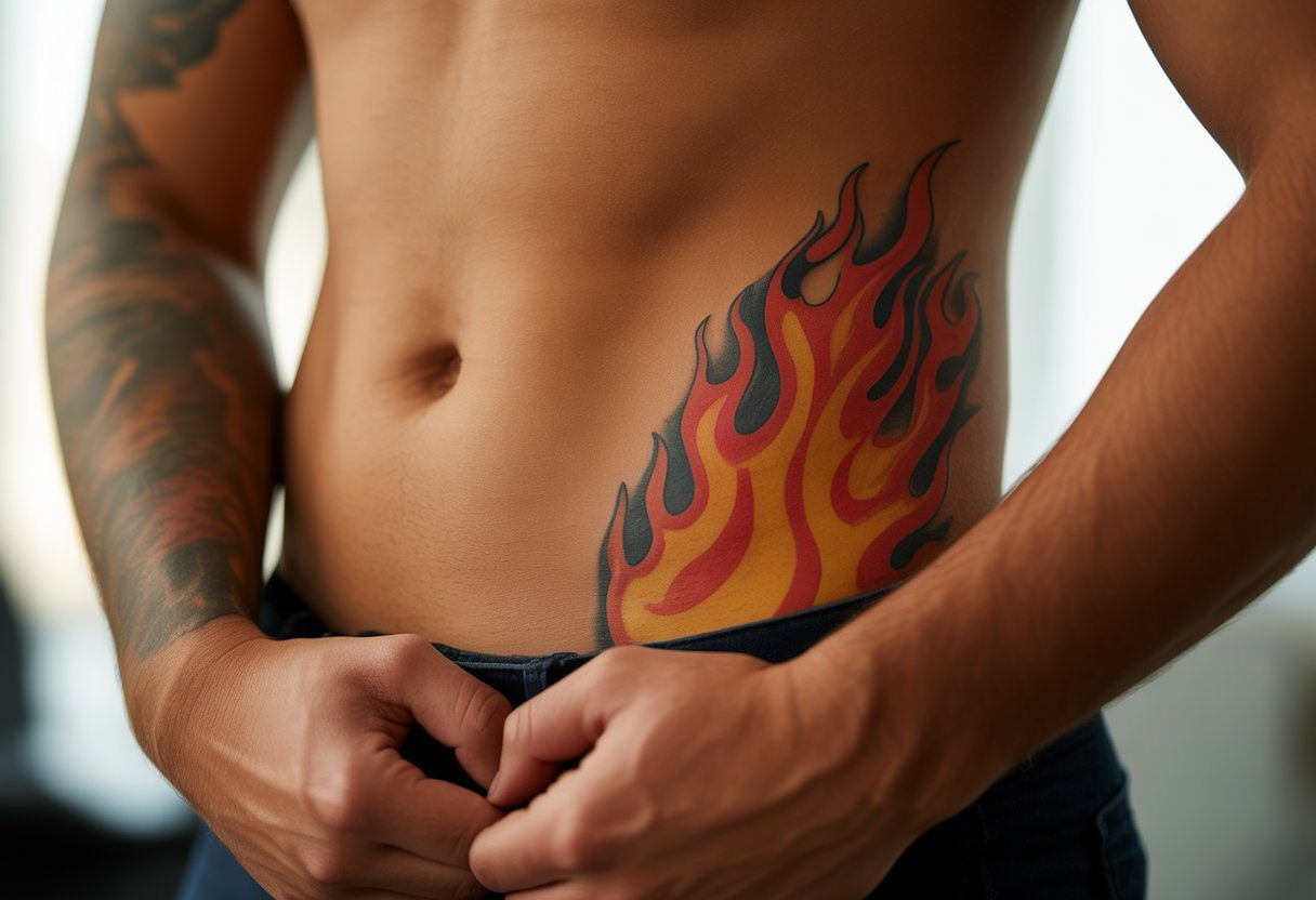 Significado tatuagem de fogo na virilha: simbolismo e interpretações comuns
